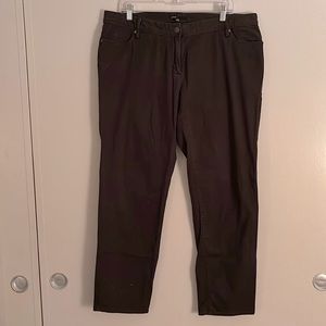 CHAUS brown cotton twill pant